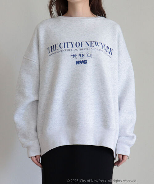 fredy emue(フレディエミュ)の「【GOOD ROCK SPEED/グッドロックスピード】NYCロゴ裏起毛スウェット(スウェット・レディース・ライトグレー・38)」の6枚目の写真
