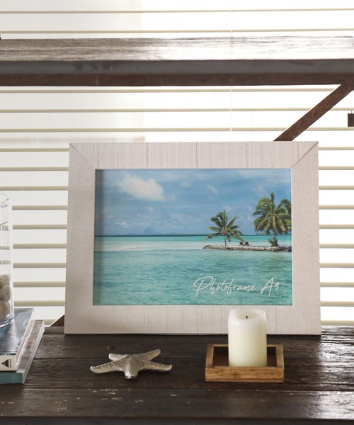 BAYFLOW（ベイフロー）の「23ポプラウッドフレームA4（インテリア雑貨・レディース・ベージュ/ホワイト・0）」の2枚目の写真