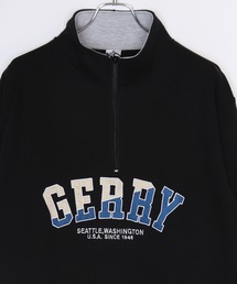 GERRY 裏毛ハーフジップ プルオーバー 長袖 スウェットシャツ