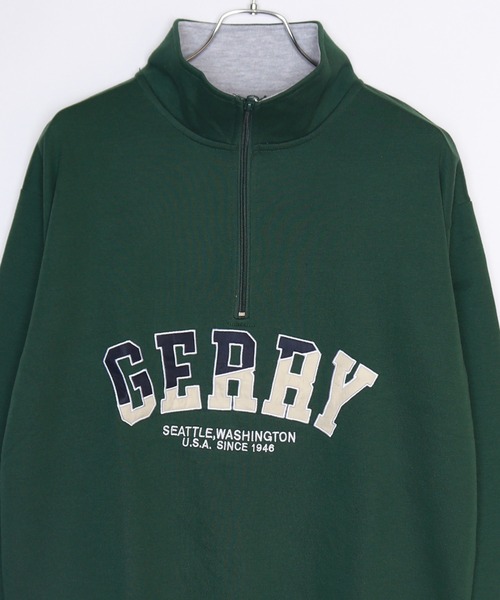 GERRY(ジェリー)の「GERRY 裏毛ハーフジップ プルオーバー 長袖 スウェットシャツ(スウェット・メンズ・グレー/ダークグリーン/ブラック/ブルー/ブルー系その他/ダークグレー/アッシュグレー/アイボリー・M/L/LL)」の6枚目の写真
