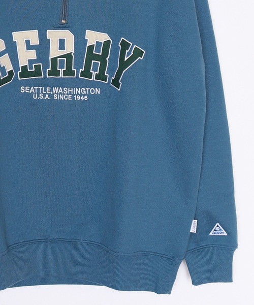 GERRY(ジェリー)の「GERRY 裏毛ハーフジップ プルオーバー 長袖 スウェットシャツ(スウェット・メンズ・グレー/ダークグリーン/ブラック/ブルー/ブルー系その他/ダークグレー/アッシュグレー/アイボリー・M/L/LL)」の16枚目の写真
