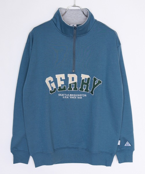 GERRY(ジェリー)の「GERRY 裏毛ハーフジップ プルオーバー 長袖 スウェットシャツ(スウェット・メンズ・グレー/ダークグリーン/ブラック/ブルー/ブルー系その他/ダークグレー/アッシュグレー/アイボリー・M/L/LL)」の17枚目の写真