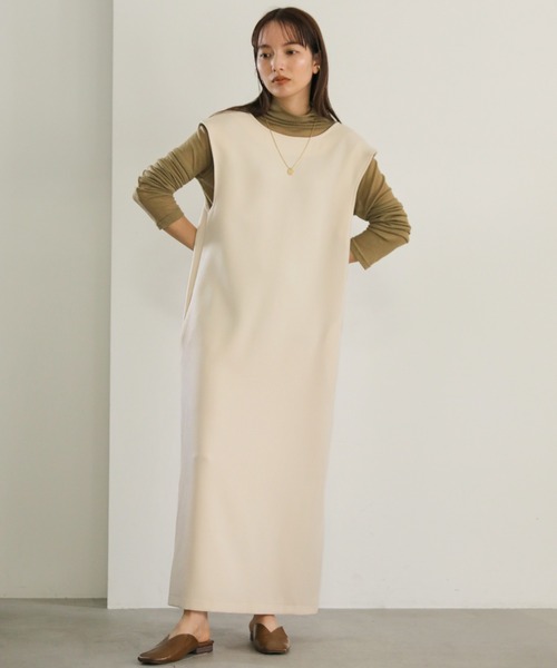 select MOCA（セレクトモカ）の「2wayスリットワンピース（ワンピース・レディース・アイボリー/ブラック・FREE）」の3枚目の写真