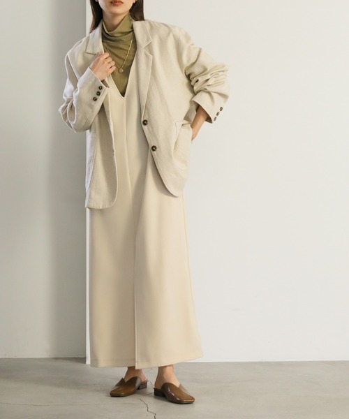 select MOCA（セレクトモカ）の「2wayスリットワンピース（ワンピース・レディース・アイボリー/ブラック・FREE）」の9枚目の写真