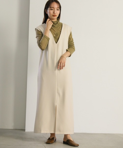 select MOCA（セレクトモカ）の「2wayスリットワンピース（ワンピース・レディース・アイボリー/ブラック・FREE）」の11枚目の写真