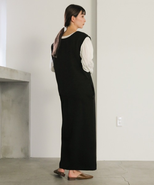 select MOCA（セレクトモカ）の「2wayスリットワンピース（ワンピース・レディース・アイボリー/ブラック・FREE）」の14枚目の写真
