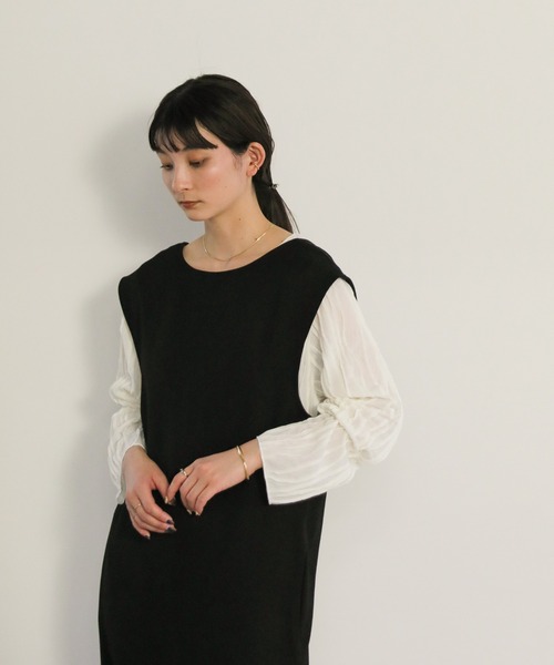 select MOCA（セレクトモカ）の「2wayスリットワンピース（ワンピース・レディース・アイボリー/ブラック・FREE）」の20枚目の写真