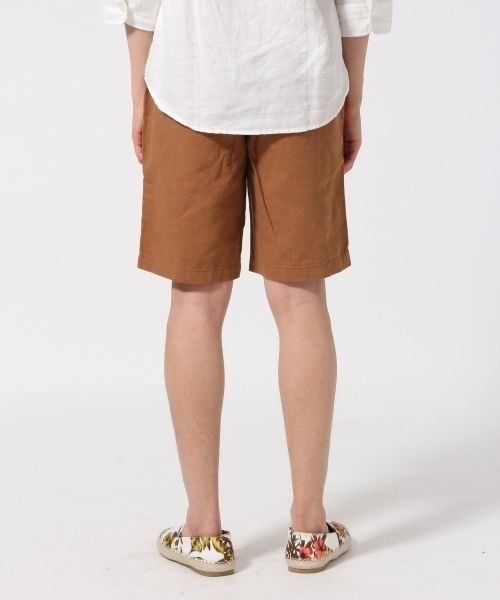 RAGEBLUE（レイジブルー）の「製品染めコットンリネンショーツ/563309（その他パンツ・メンズ・ブラック/ブラウン/ベージュ/オリーブ・MEDIUM/LARGE）」の9枚目の写真