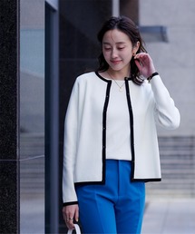 UR'S | ﾊﾞｲｶﾗｰｸﾙｰﾈｯｸﾆｯﾄｶｰﾃﾞｨｶﾞﾝ(カーディガン/ボレロ)