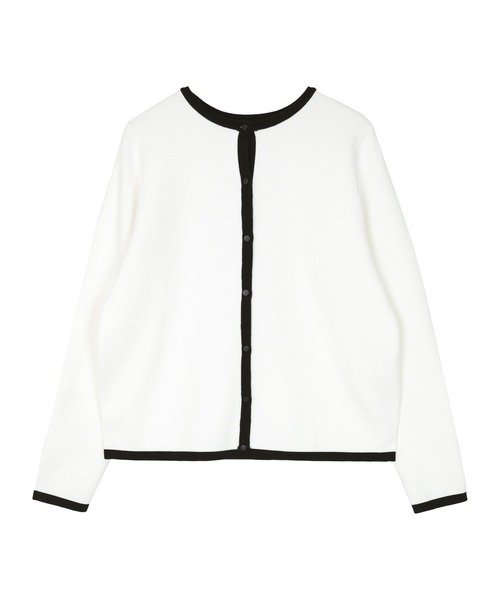 UR'S（ユアーズ）の「ﾊﾞｲｶﾗｰｸﾙｰﾈｯｸﾆｯﾄｶｰﾃﾞｨｶﾞﾝ（カーディガン/ボレロ・レディース・ホワイト/ブラック・S/M/L）」の17枚目の写真