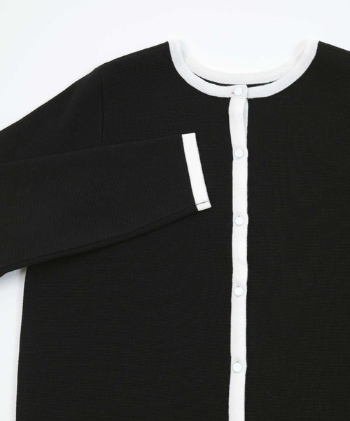 UR'S（ユアーズ）の「ﾊﾞｲｶﾗｰｸﾙｰﾈｯｸﾆｯﾄｶｰﾃﾞｨｶﾞﾝ（カーディガン/ボレロ・レディース・ホワイト/ブラック・S/M/L）」の8枚目の写真