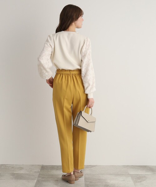 DRESKIP（ドレスキップ）の「◆【上品に着映える】お袖カットジャカード異素材ニット（ニット/セーター・レディース・ブラック/パープル/ライトベージュ・02/03）」の16枚目の写真