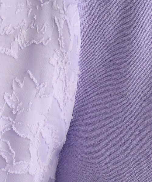 DRESKIP（ドレスキップ）の「◆【上品に着映える】お袖カットジャカード異素材ニット（ニット/セーター・レディース・ブラック/パープル/ライトベージュ・02/03）」の17枚目の写真