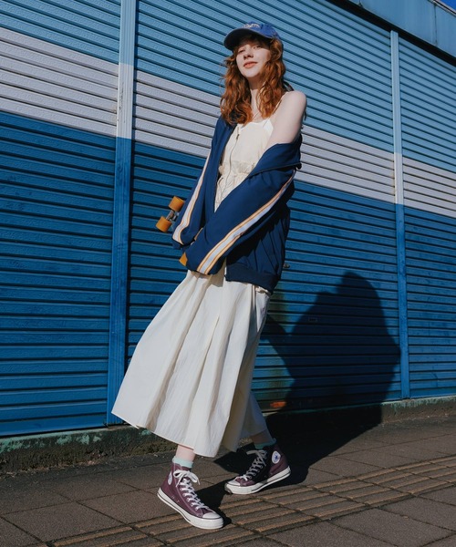 w closet（ダブルクローゼット）の「カーゴナイロンキャミワンピース（ワンピース・レディース・グレイッシュベージュ/ブラック/ライトカーキ・FREE）」の4枚目の写真