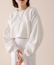 mline | セットアップ対応[mline]刺繍ショートスウェット(スウェット)
