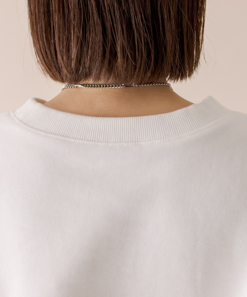 mline（エムライン）の「セットアップ対応[mline]刺繍ショートスウェット（スウェット・レディース・オフホワイト/ネイビー・FREE）」の18枚目の写真