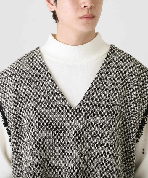 tk.TAKEO KIKUCHI（ティーケータケオキクチ）の「◆ツィードフリンジベスト（ベスト・メンズ・ブラック系3/ブラック・88）」の6枚目の写真