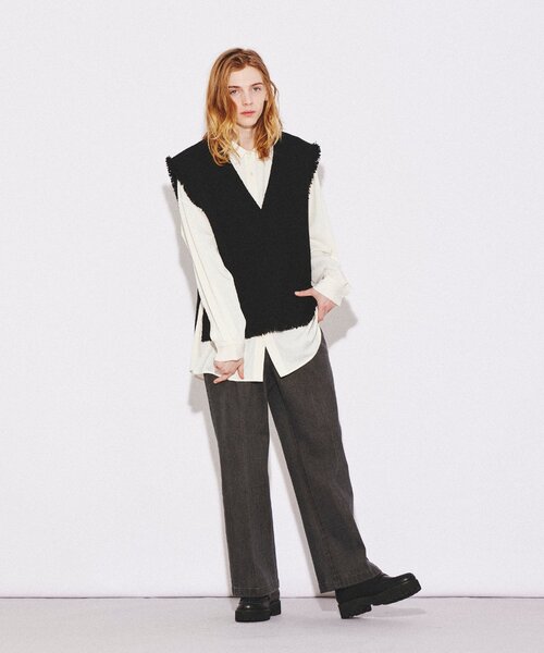 tk.TAKEO KIKUCHI（ティーケータケオキクチ）の「◆ツィードフリンジベスト（ベスト・メンズ・ブラック系3/ブラック・88）」の19枚目の写真