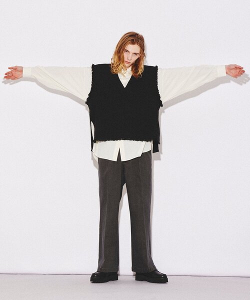 tk.TAKEO KIKUCHI（ティーケータケオキクチ）の「◆ツィードフリンジベスト（ベスト・メンズ・ブラック系3/ブラック・88）」の21枚目の写真