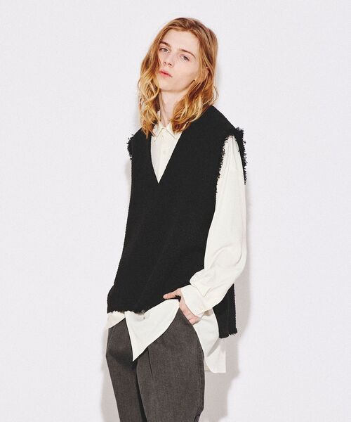 tk.TAKEO KIKUCHI（ティーケータケオキクチ）の「◆ツィードフリンジベスト（ベスト・メンズ・ブラック系3/ブラック・88）」の22枚目の写真