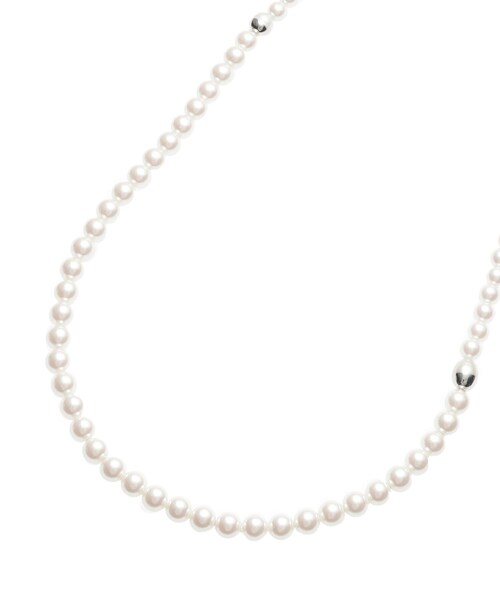 UNTITLED（アンタイトル）の「◆【セレモニー】メタルポイントパールネックレス（ネックレス・レディース・ゴールド/シルバー・99）」の2枚目の写真