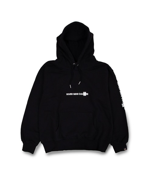 RIVER SIDE CULTURE(リバーサイドカルチャー)の「RIVER SIDE CULTURE/COTTON100% RSCエジプト文明ホルスの目モチーフ プルパーカー(M4)(パーカー・メンズ・杢グレー/ブルーグリーン/ブラック・MEDIUM/LARGE/X-LARGE)」の2枚目の写真
