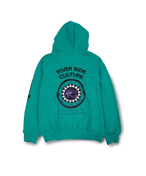 RIVER SIDE CULTURE(リバーサイドカルチャー)の「RIVER SIDE CULTURE/COTTON100% RSCエジプト文明ホルスの目モチーフ プルパーカー(M4)(パーカー・メンズ・杢グレー/ブルーグリーン/ブラック・MEDIUM/LARGE/X-LARGE)」の16枚目の写真
