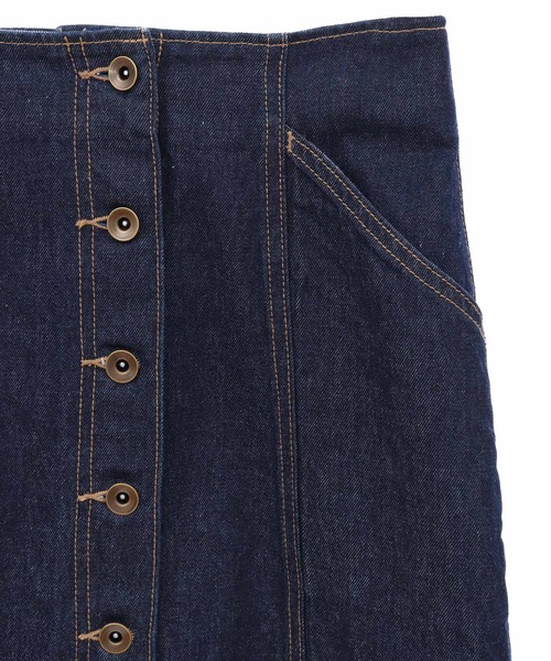 CARVEN ダークデニム ボタンフロントスカート CARVEN ダークデニム ボタンフロントスカート カジュアル