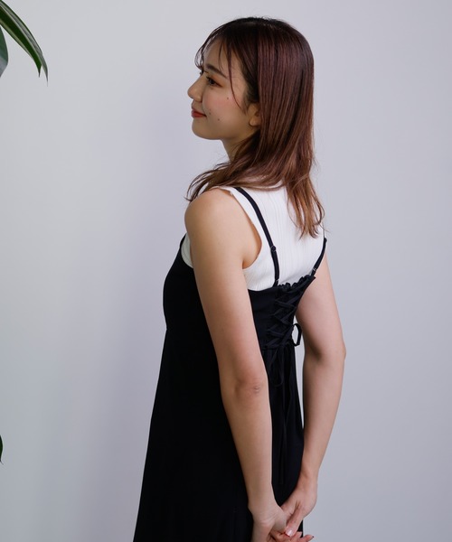 LADYMADE（レディメイド）の「フレアスリットキャミワンピース（ワンピース・レディース・アイボリー/ブラック/パープル・FREE）」の16枚目の写真