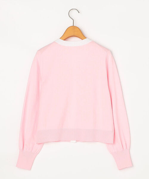 セール】《手洗い可能》パールポケット付クルーネックカーディガン