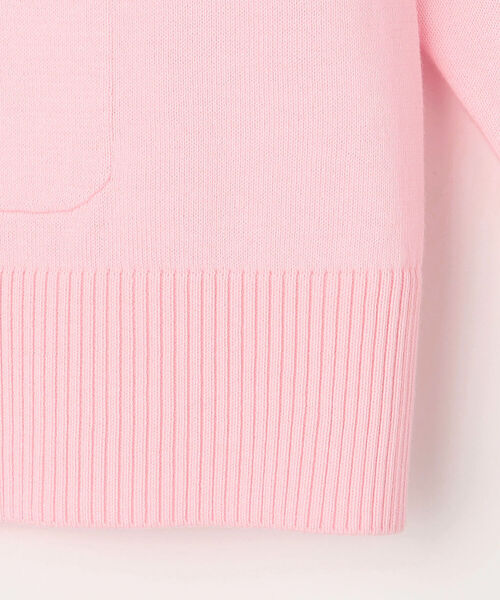 セール】《手洗い可能》パールポケット付クルーネックカーディガン