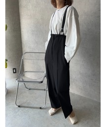 owndaily | サスペンダー付きタックパンツ(サロペット/オーバーオール)