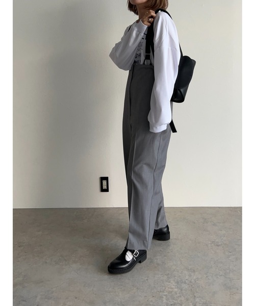 owndaily（オンデイリー）の「サスペンダー付きタックパンツ