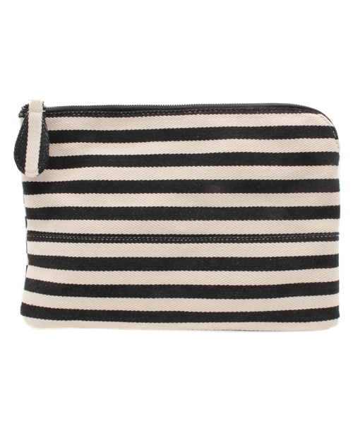 VENCEEXCHANGE（ヴァンスエクスチェンジ）の「ボーダークラッチバッグ                （クラッチバッグ・メンズ・スカイブルー/ライトブルー/ブラック・FREE）」の2枚目の写真