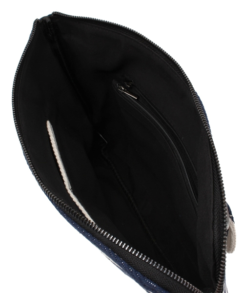 VENCEEXCHANGE（ヴァンスエクスチェンジ）の「ボーダークラッチバッグ                （クラッチバッグ・メンズ・スカイブルー/ライトブルー/ブラック・FREE）」の16枚目の写真