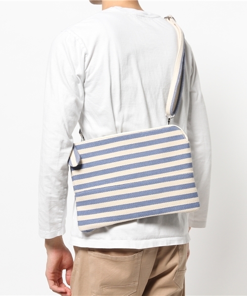 VENCEEXCHANGE（ヴァンスエクスチェンジ）の「ボーダークラッチバッグ                （クラッチバッグ・メンズ・スカイブルー/ライトブルー/ブラック・FREE）」の10枚目の写真