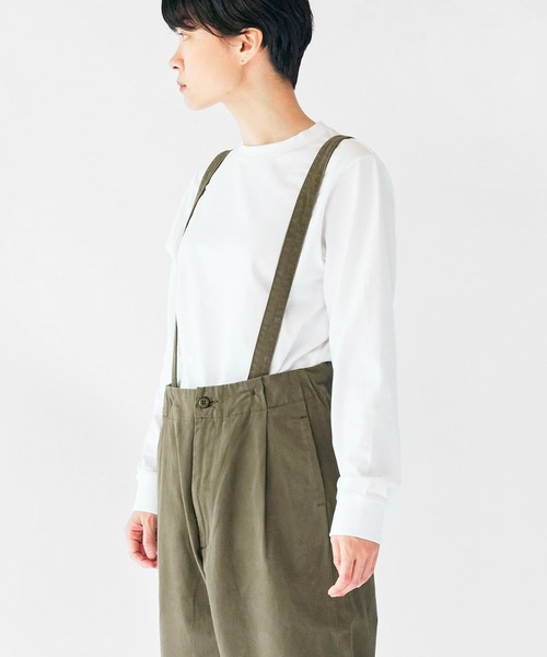 SETTO（セット）の「COMFORT-T：ロングTシャツ（Tシャツ/カットソー・レディース・カーキ/ホワイト・XS/S/L/M）」の3枚目の写真