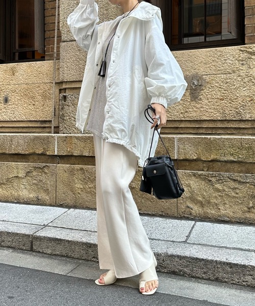 DouDou（ドゥドゥ）の「【WEB限定】ナイロンモンスターパーカー（ブルゾン・レディース・オフホワイト/ブラック・FREE）」の3枚目の写真