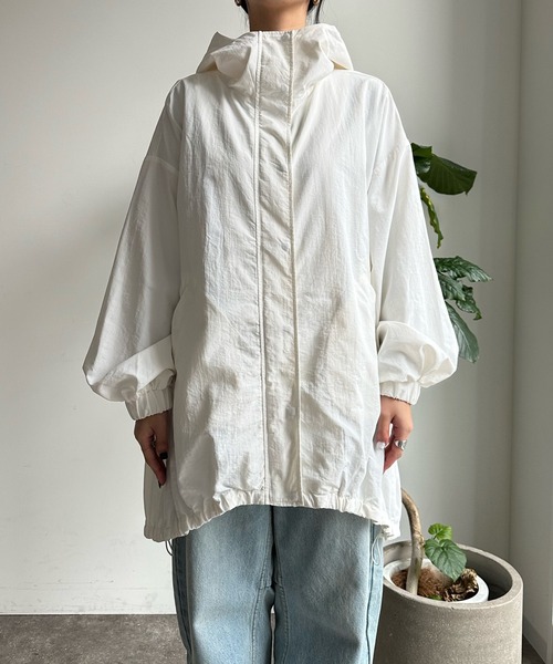 DouDou（ドゥドゥ）の「【WEB限定】ナイロンモンスターパーカー（ブルゾン・レディース・オフホワイト/ブラック・FREE）」の9枚目の写真