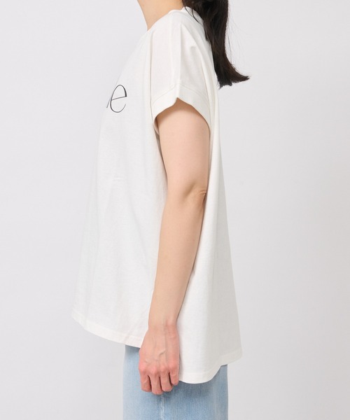 RIVE DROITE(リヴドロワ)の「ゆったりした楽ちんなサイズ感/ロゴフレンチカットソー(Tシャツ/カットソー・レディース・ブラウン/オフホワイト・FREE)」の5枚目の写真