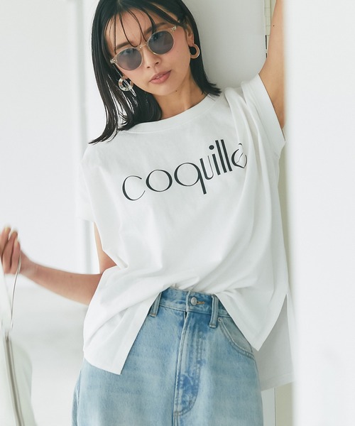 RIVE DROITE(リヴドロワ)の「ゆったりした楽ちんなサイズ感/ロゴフレンチカットソー(Tシャツ/カットソー・レディース・ブラウン/オフホワイト・FREE)」の21枚目の写真