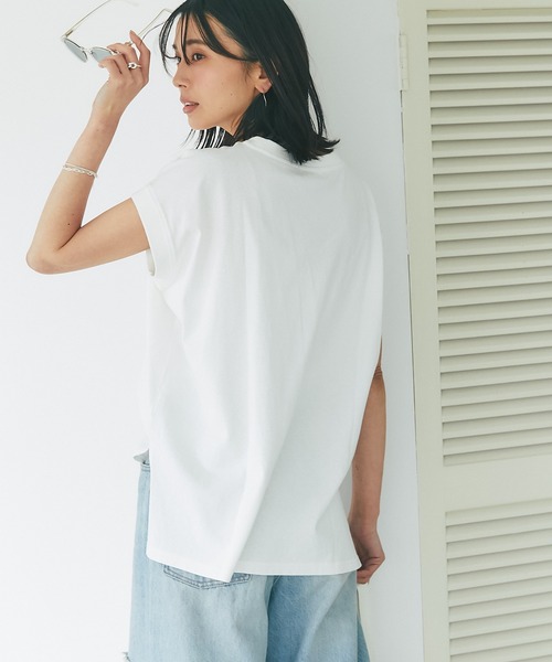 RIVE DROITE(リヴドロワ)の「ゆったりした楽ちんなサイズ感/ロゴフレンチカットソー(Tシャツ/カットソー・レディース・ブラウン/オフホワイト・FREE)」の11枚目の写真