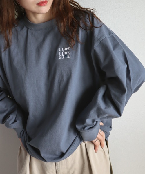 COURO(コウロ)の「刺繍ボリュームスリーブロンT(Tシャツ/カットソー・レディース・ホワイト/ブラック/ネイビー/グレー/ブルー/マスタード/ホワイト系その他/ブラック系その他/ホワイト系その他3/ブラック系その他4/アイボリー系1/ブラック系その他2/アイボリー/ホワイト系その他5/アイボリー系2/ホワイト系その他2/ブラック系その他3/アイボリー系/ホワイト系その他4/ブラック系その他5・M/L)」の19枚目の写真