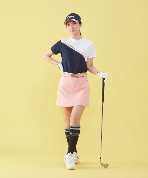 1piu1uguale3 GOLF モックネック　半袖シャツ　レディース　ゴルフ le coq sportif GOLF ルコック レディース ゴルフウェア サン
