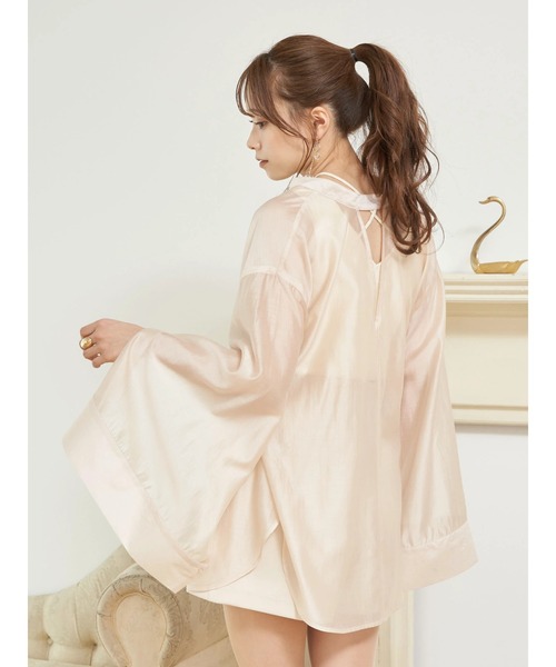 earth music&ecology（アースミュージックアンドエコロジー）の「マルチウェイシアーシャツ（シャツ/ブラウス・レディース・ピンク系その他3/ライトベージュ/サックスブルー・FREE）」の8枚目の写真