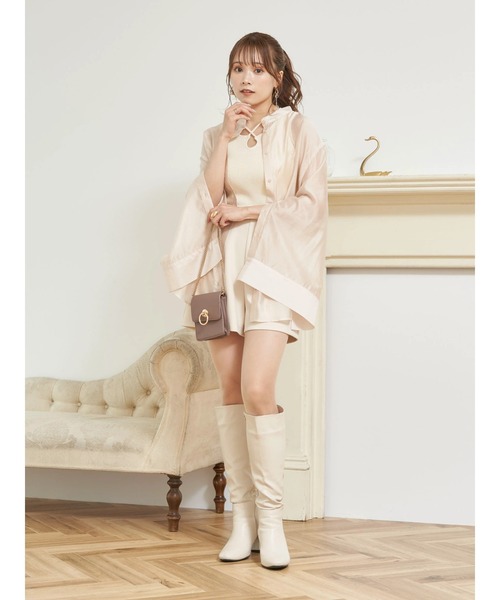 earth music&ecology（アースミュージックアンドエコロジー）の「マルチウェイシアーシャツ（シャツ/ブラウス・レディース・ピンク系その他3/ライトベージュ/サックスブルー・FREE）」の9枚目の写真