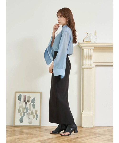 earth music&ecology（アースミュージックアンドエコロジー）の「マルチウェイシアーシャツ（シャツ/ブラウス・レディース・ピンク系その他3/ライトベージュ/サックスブルー・FREE）」の18枚目の写真