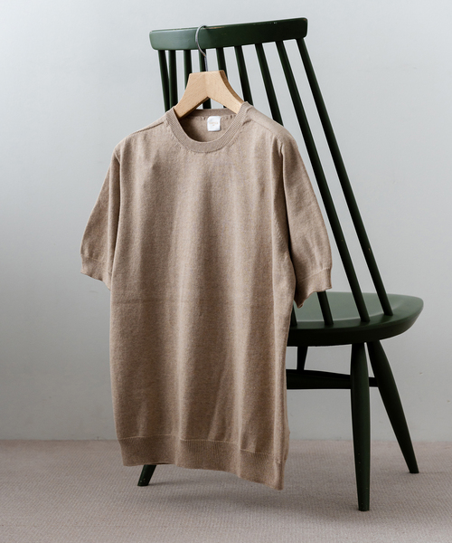 EDIFICE（エディフィス）の「ホールガーメント ニットTシャツ（ニット/セーター・メンズ・チャコールグレー/ブラック/モスグリーン/ベージュ/イエロー・MEDIUM/LARGE）」の4枚目の写真