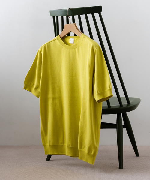 EDIFICE（エディフィス）の「ホールガーメント ニットTシャツ（ニット/セーター・メンズ・チャコールグレー/ブラック/モスグリーン/ベージュ/イエロー・MEDIUM/LARGE）」の7枚目の写真