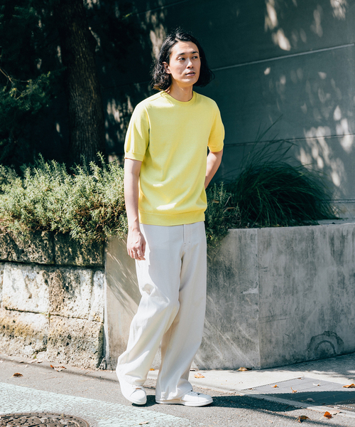 EDIFICE（エディフィス）の「ホールガーメント ニットTシャツ（ニット/セーター・メンズ・チャコールグレー/ブラック/モスグリーン/ベージュ/イエロー・MEDIUM/LARGE）」の11枚目の写真